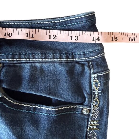 HYDRAULIC✨ LOLA CURVY Low-Rise Bootcut Jeans 👖 Embroidered Bling Size 5/6 - Picture 14 of 16